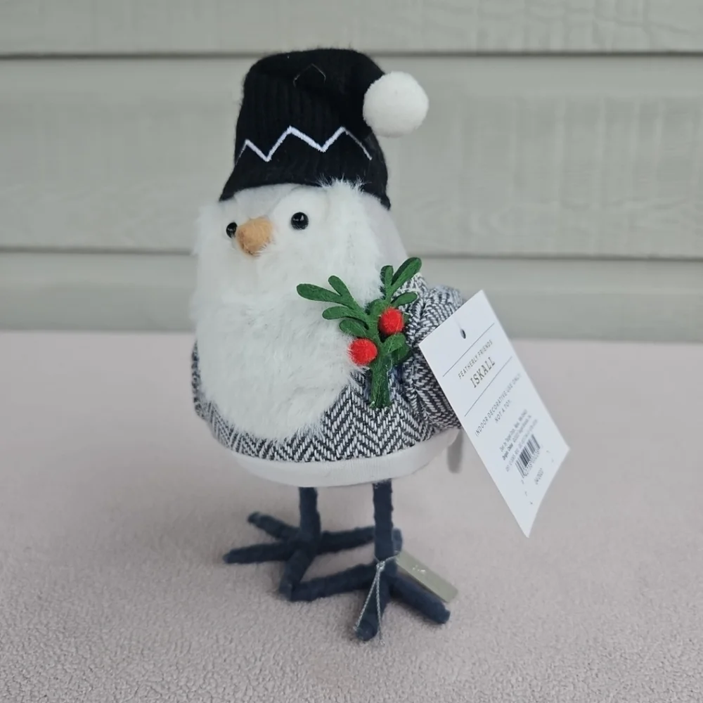 Target Wondershop Bird Christmas 2022 Featherly Friends Iskall Holly Black Hat